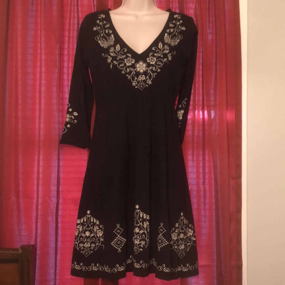 EUC Johnny was 3/4 sleeve black dress